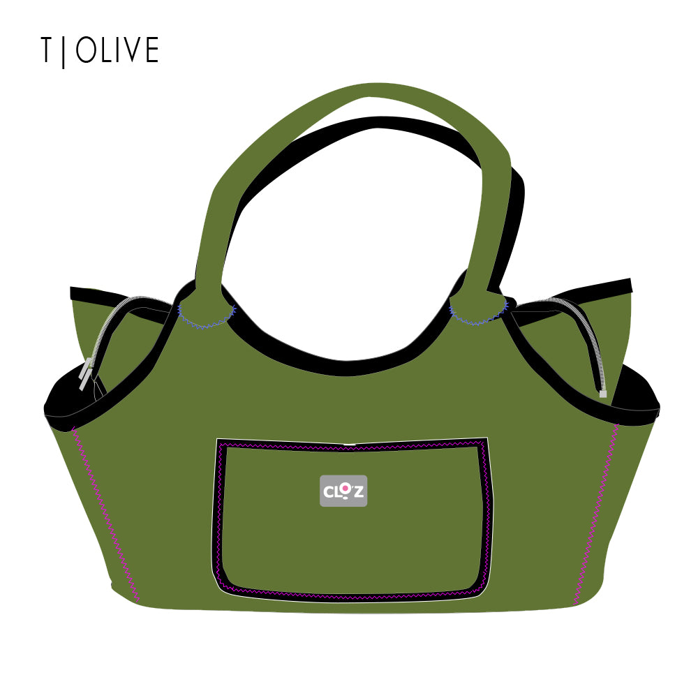 クロッツ バッグ| 防水素材|ボートトート|ファスナー付き