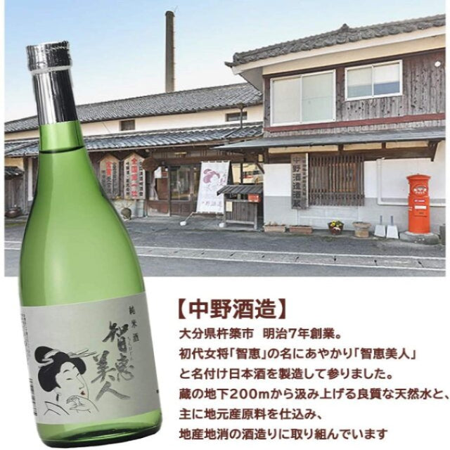 中野酒造 ちえびじん純米酒(720ml)とちえびじん本格梅酒(720ml)のセット 贈答箱入