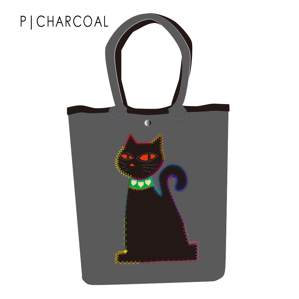 【SECRET PRICE】クロッツ バッグ｜防水素材｜黒猫トート｜白猫トート