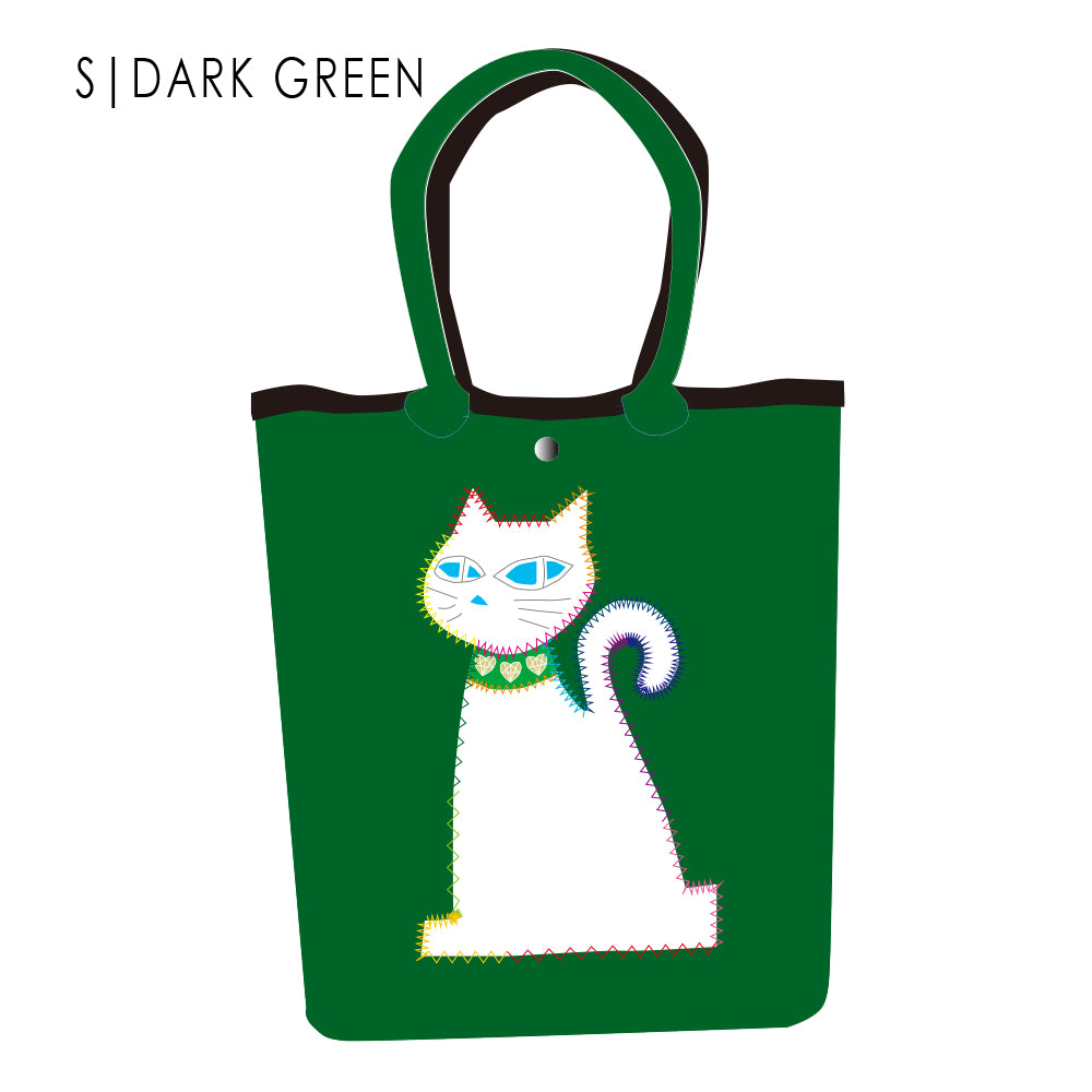 【SECRET PRICE】クロッツ バッグ｜防水素材｜黒猫トート｜白猫トート