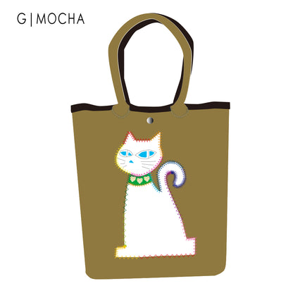 【SECRET PRICE】クロッツ バッグ｜防水素材｜黒猫トート｜白猫トート