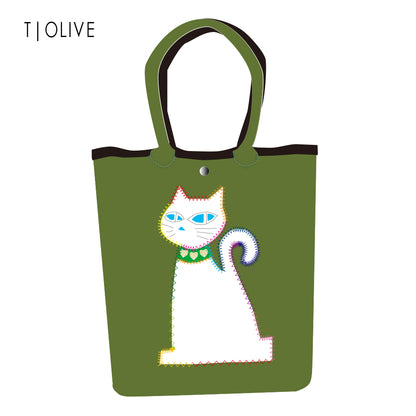 【SECRET PRICE】クロッツ バッグ｜防水素材｜黒猫トート｜白猫トート