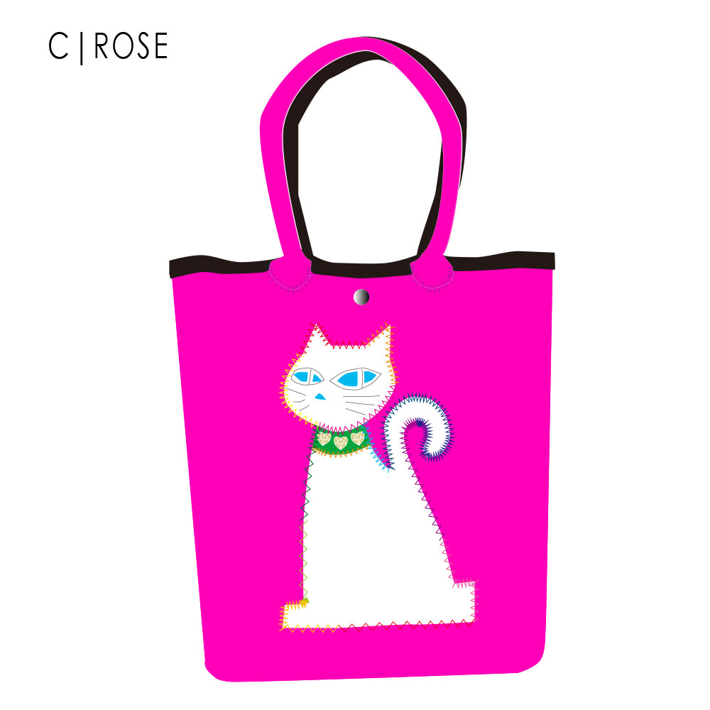【SECRET PRICE】クロッツ バッグ｜防水素材｜黒猫トート｜白猫トート