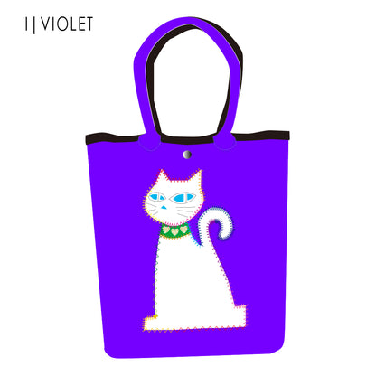 【SECRET PRICE】クロッツ バッグ｜防水素材｜黒猫トート｜白猫トート