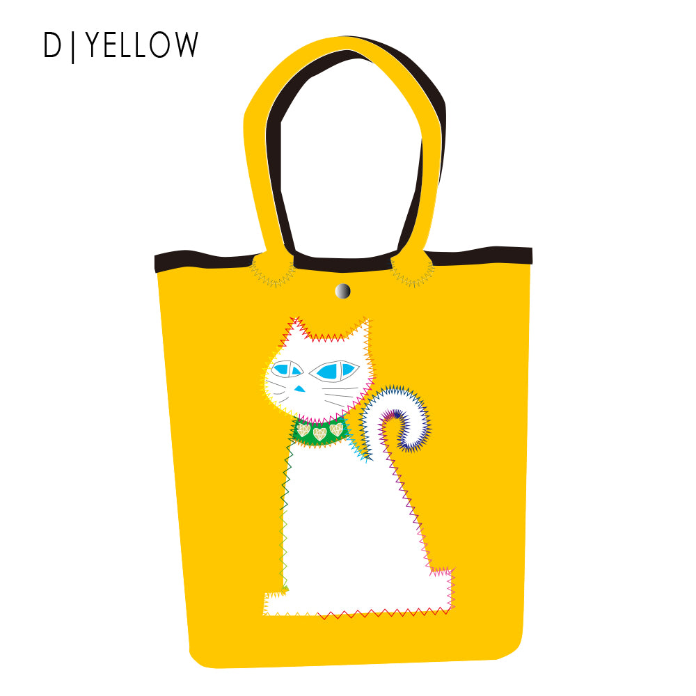 【SECRET PRICE】クロッツ バッグ｜防水素材｜黒猫トート｜白猫トート