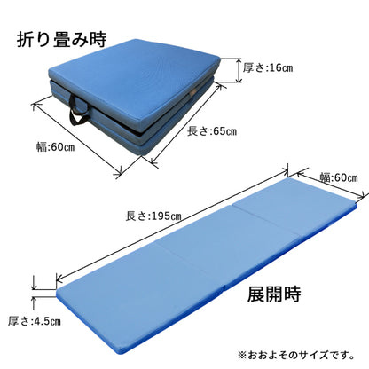 クロッツ エア アウトドア ハイブリッドマットレス 3つ折り｜60×195×5㎝（底面防水）