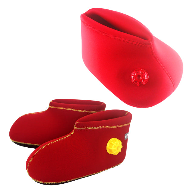 クロッツ やわらか湯たんぽ 両足用タイプ 1足／足用ショートタイプ 1足 セット (たまご型タイプ 1個) 付)