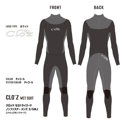 クロッツ セミドライスーツ ノンファスナー メンズ 3/5MJ [メッシュスキン｜起毛]