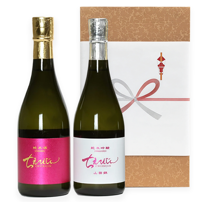 中野酒造 ちえびじん 純米酒（720ml）と純米吟醸（720ml）の2本セット 贈答箱入