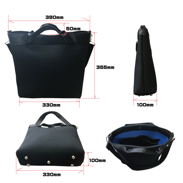 クロッツ バッグ｜防水素材｜C｜ベルトート｜35×33-42×10cm